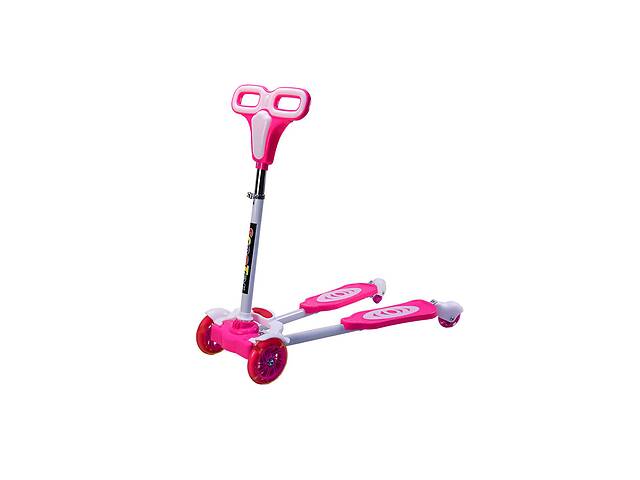 Детский самокат Тридер Bambi HL-282 колеса PVC со светом Розовый