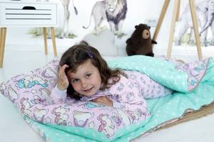 Детский спальный мешок Мятные Единороги - Размер M
