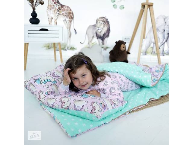 Детский спальный мешок Мятные Единороги - Размер L