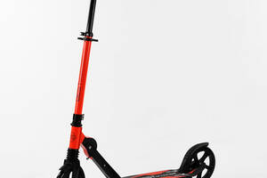 Двухколесный самокат амортизатор складной Best Scooter PU колеса 100 кг Black and red (102046)