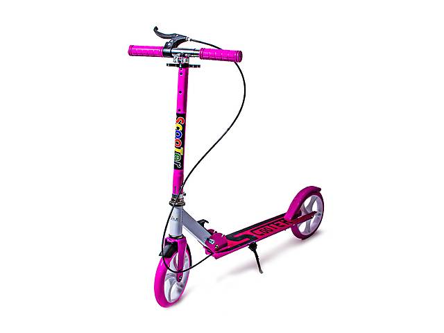 Двухколесный самокат Best Scooter 100 кг ручной тормоз Pink (787875911)