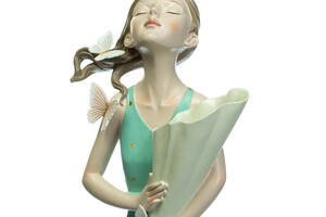 Фигурка Girl in green 32х20х13 см Lefard AL97902 Белый