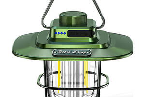 Фонарь кемпинговый X-Balog LY02 Green Retro Lamp 2 режима регулятор теплый и холодный свет PowerBank