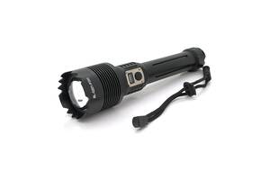 Фонарь ручной Bailong BL-G201-P360, 1LED XHP360, 50W, 5 режима, ZOOM,2x26650 /8800mah, Black, IP40, кабель USB- Type...