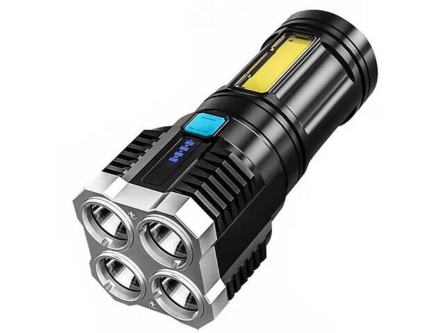Фонарь ручной Police X509/L-S03-4LED 3030+COB з/у USB-micro Черный ABS пластик (X509)