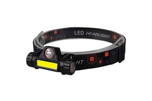 Фонарик налобный Bailong High Power Head Lamp 8101 COB XPE 14500 USB charge Черный (IR004635)