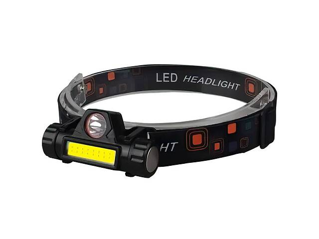 Фонарик налобный Bailong High Power Head Lamp 8101 COB XPE 14500 USB charge Черный (IR004635)