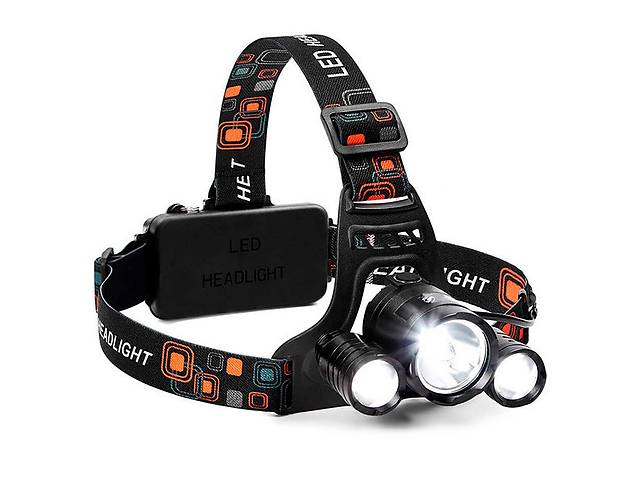 Фонарик налобный High Power HeadLamp 3xCree T6 с тремя диодами на аккумуляторах 2х6800мАч