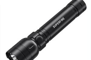 Фонарик ручной аккумуляторный SuperFire GTS6 360 Lumen IP44 Black