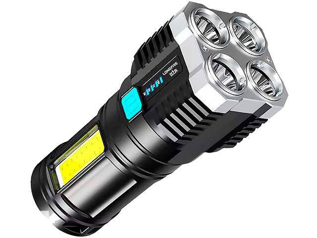 Фонарик светодиодный аккумуляторный ручной XPRo L-S03 с функцией светильника черный (L-S03_271)