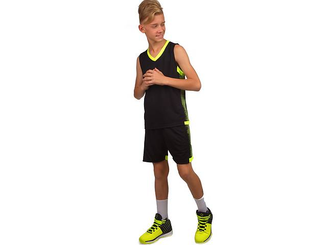 Форма баскетбольная детская LD-8018T Lingo 4XS Черно-лимонный (57506029)