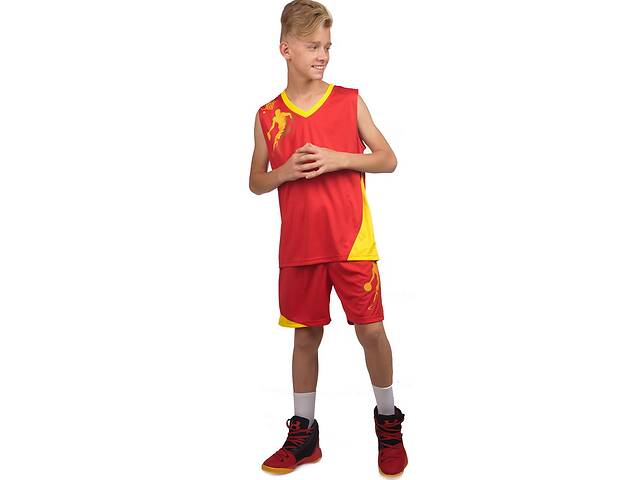 Форма баскетбольная детская Pace LD-8081T Lingo 125-135см Красно-желтый (57506032)