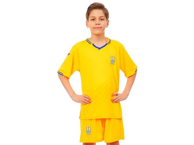 Форма футбольная детская SP-Sport УКРАИНА 2019 CO-8173 L рост 145-155 Желтый