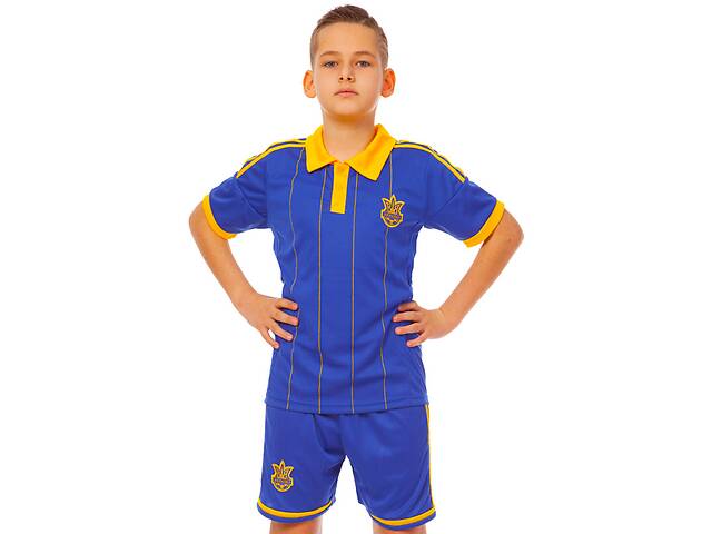 Форма футбольная детская SP-Sport УКРАИНА Sport CO-3900-UKR-14 L рост 145-155 Синий