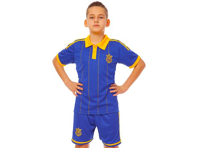 Форма футбольная детская SP-Sport УКРАИНА Sport CO-3900-UKR-14 S рост 125-135 Синий