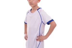 Форма футбольная подростковая Lingo LD-5019T L-28 возраст 14лет рост 150см Белый-Синий