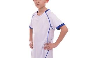 Форма футбольная подростковая Lingo LD-5019T M-26 возраст 12лет рост 130см Белый-Синий