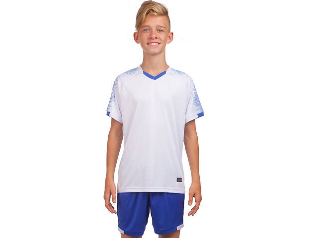 Футбольная форма подростковая Lingo LD-5023T 30 рост 140-145 Белый-Синий