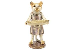 Фигурка интерьерная Cat with tray 27 см ArtDeco AL117939