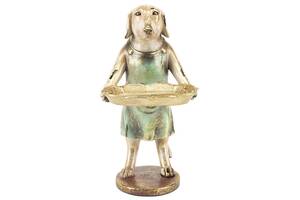 Фигурка интерьерная Dog with tray 27 см ArtDeco AL117938