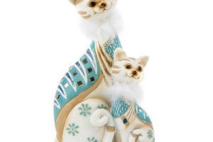 Фигурка интерьерная Family of white cats 28 см ArtDeco AL117949