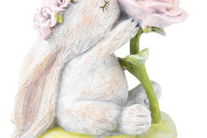 Фигурка интерьерная Rabbit with a rose 12 см Lefard AL117957