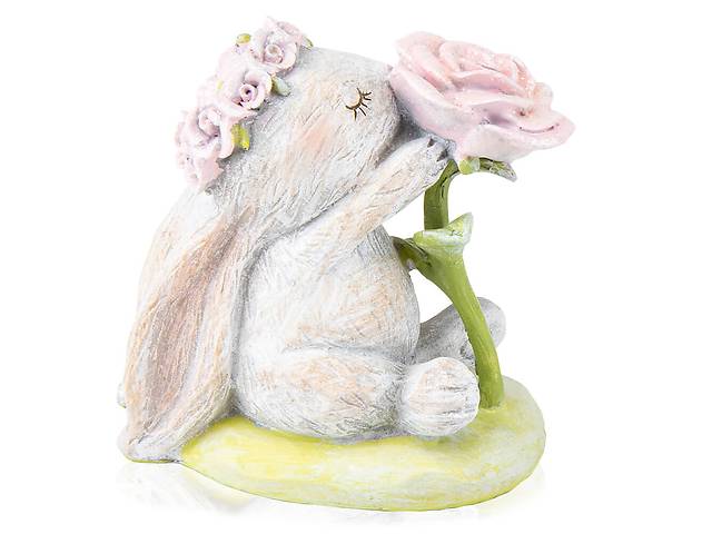 Фигурка интерьерная Rabbit with a rose 12 см Lefard AL117957