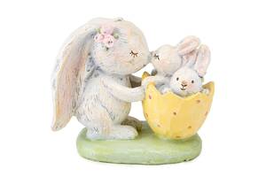 Фигурка интерьерная Rabbit with babies 12 см Lefard AL117958