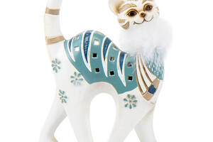 Фигурка интерьерная White cat 23 см ArtDeco AL117948