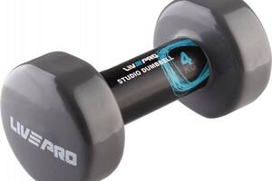 Гантель виниловый LivePro STUDIO DUMBBELL серый 4кг LP8076-4