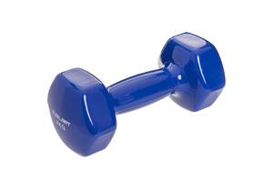 Гантели для фитнеса с виниловым покрытием Zelart TA-2777-4 Синий 4 кг 1шт