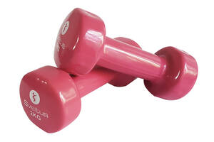 Гантели для фитнеса виниловые Sveltus 2 шт по 2 кг Розовый (SLTS-1182)