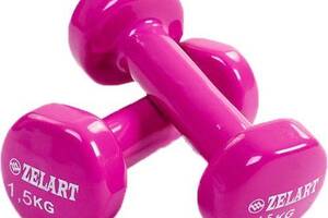 Гантели для фитнеса Zelart TA-5225 1,5 кг пара Фиолетовый (56363038)