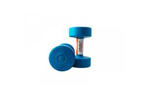 Гантели пластиковые пара CEMENT DUMBELL LiveUp LS2003-3 2 шт 3 кг