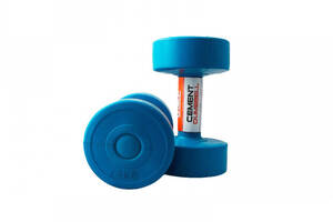 Гантели пластиковые пара CEMENT DUMBELL LiveUp LS2003-3 2 шт 3 кг