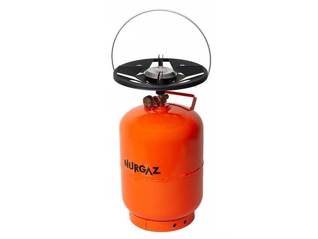 Газовый баллон туристический NURGAZ с горелкой 12L Orange (3_02879)