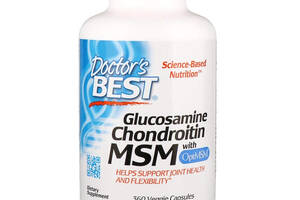 Глюкозамин хондроитин МСМ Doctor's Best 360 капсул (9416)