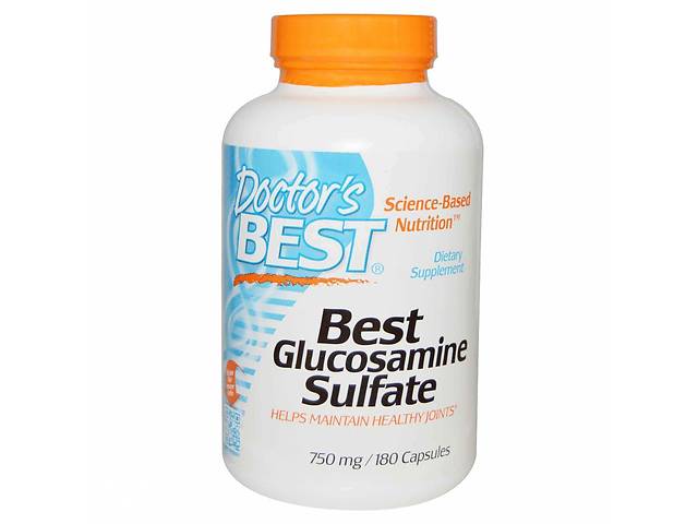 Глюкозамин сульфат Glucosamine Sulfate Doctor's Best 750 мг 180 капсул. (1062)