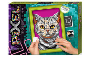 Головоломка для прокачування мозку Піксельна мозаїка М'яка мозаїка Кіт «Pixel» 210х297 мм