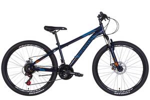 Горный велосипед 26' Discovery RIDER AM DD 2022 13' темно-синий с оранжевым