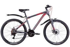 Горный велосипед 26' Discovery TREK AM DD 2022 18' Серо-красный