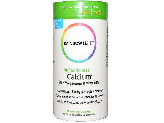 Кальций, Магний и витамин D3, Rainbow Light, 90 таблеток (24949)