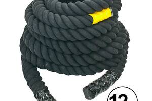 Канат для кроссфита SP-Planeta COMBAT BATTLE ROPE UR R-6228-12 черный