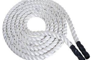 Канат тренировочный для кроссфита 12м Battle Rope White WCG 50х12