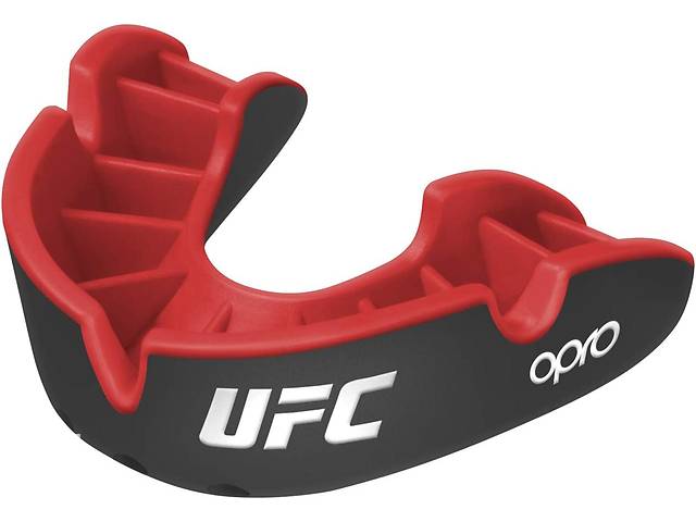 Капа боксерская OPRO Silver UFC Hologram Black/Red (art.002259002)