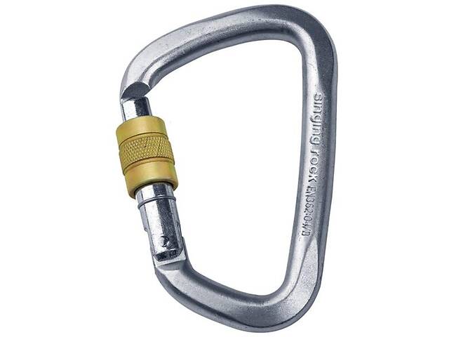 Карабин Singing Rock D Steel Lock screw gate (1033-SR K4080.ZO)