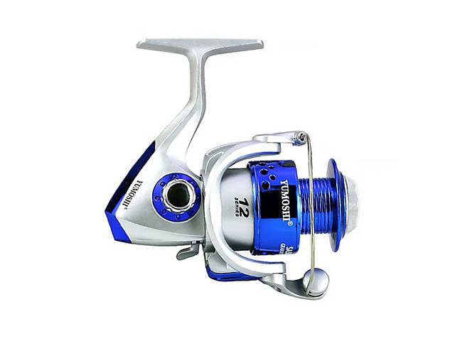 Катушка рыболовная безынерционная Yumoshi SA 5000 скорость 5:5:1 Silver-Blue
