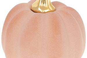 Керамическая фигурка 'Тыковка' с сахарным покрытием, 12х11.5х12.5см, оранжевый с золотом