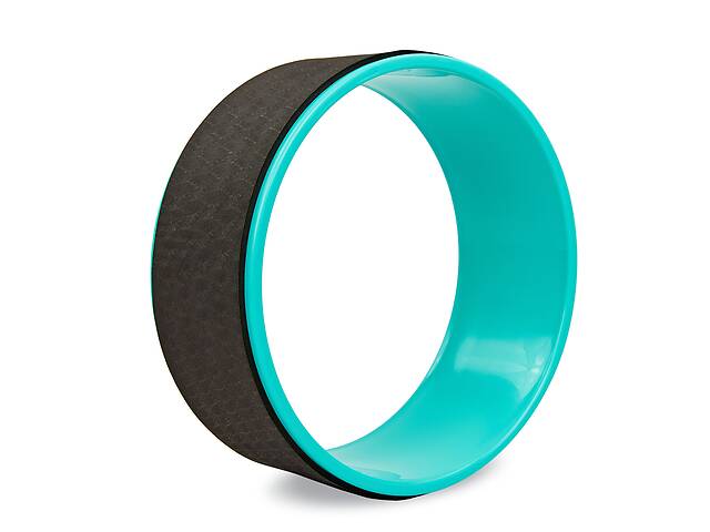 Колесо-кольцо для йоги FI-8374 Fit Wheel Yoga EVA, PP, р-р 33х13см черный-бирюзовый (AN0722)