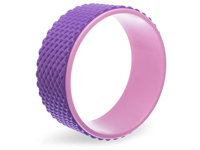 Колесо-кольцо для йоги массажное FI-1749 Fit Wheel Yoga EVA, PP, р-р 33х14см Розовый-фиолетовый (AN0735)